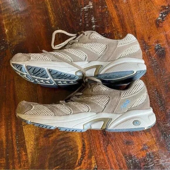 Ryka womens walking sneaker athletic shoes womens size 7.5 tan mesh suede - Picture 6 of 8